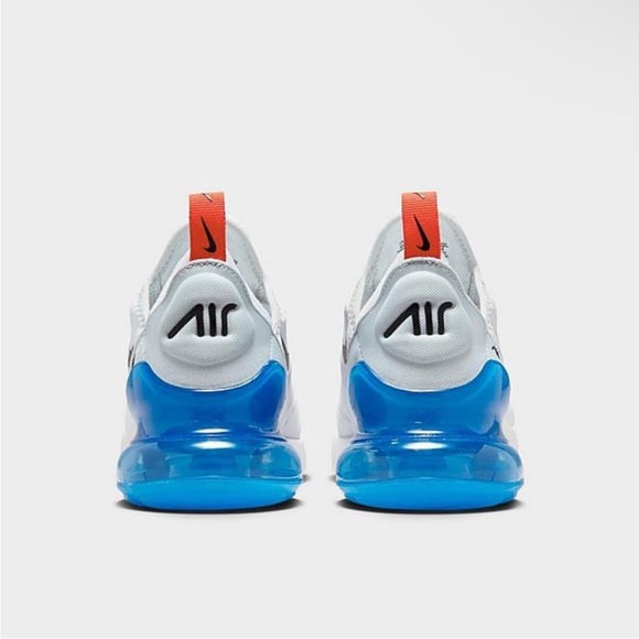 Nike Grade School Air Max 270 white/Blue 943345 114 - Picture 3 of 5